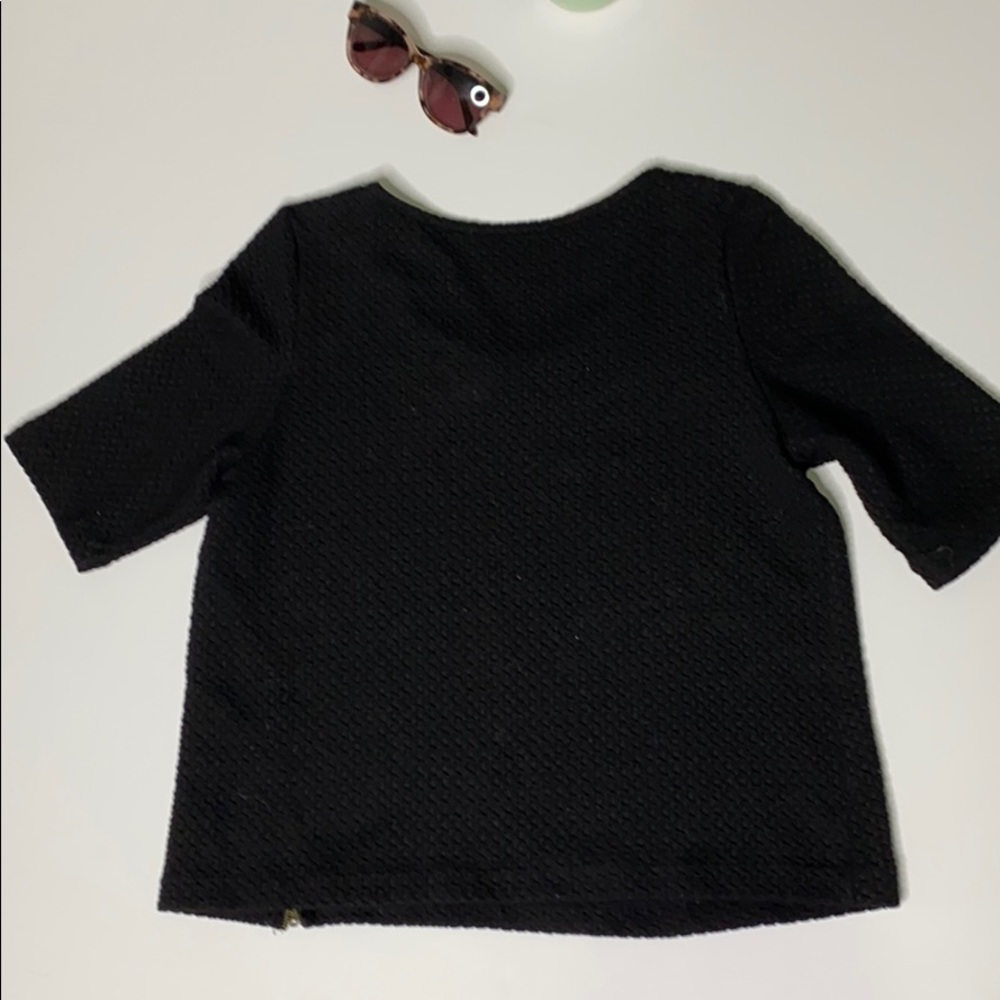 Anthropology cropped A-line black tee size M - Picture 5 of 12